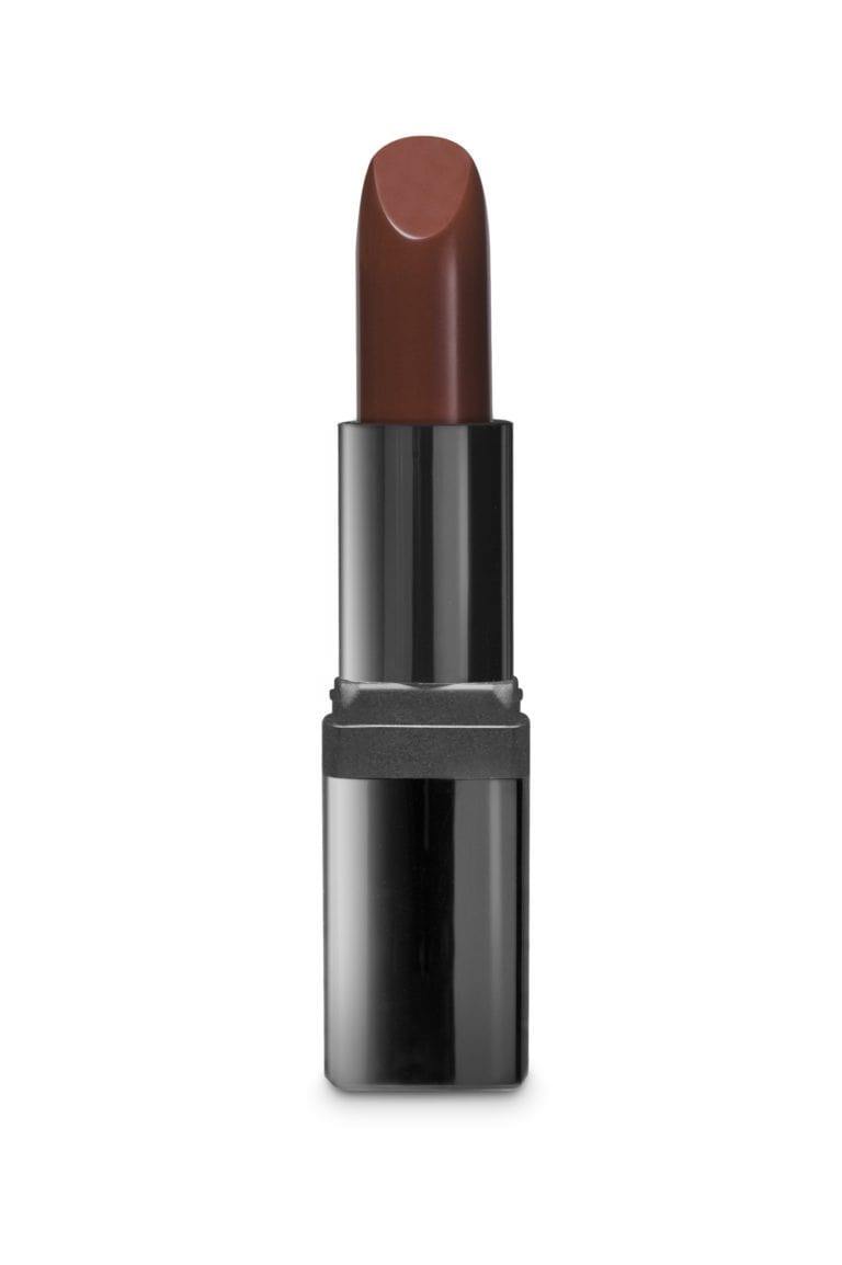 Marena Beaute Rouge Tarou Matte Lipstick in caramel shade for dark brown skin tones.